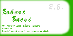 robert bacsi business card